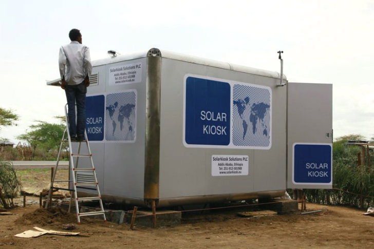 اولین دکه خورشیدی جهان جهت فروش مواد غذایی در اتیوپی افتتاح شده است